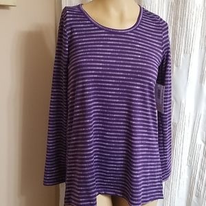 Purple & White Lularoe Lynnae Top. NWT!